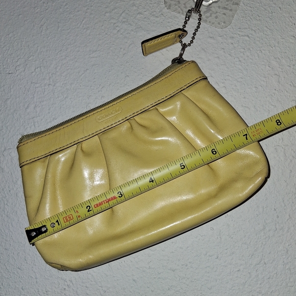Coach Yellow Zipper Pouch - Picture 9 of 9